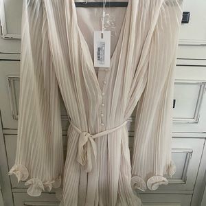 Pleated Button Down Romper